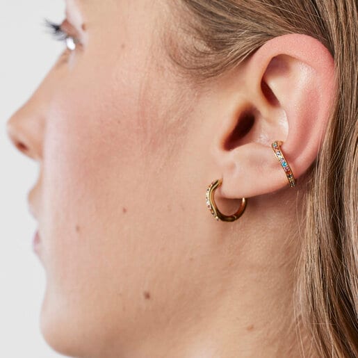 Silver vermeil TOUS Vibrant Colors Earcuff with gemstones