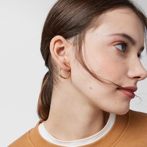 Silver vermeil Hav circular Earrings