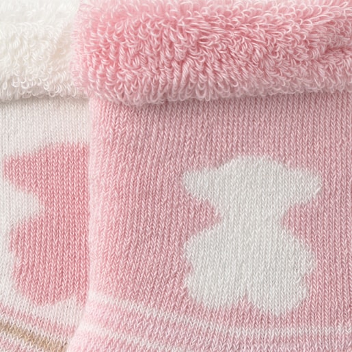 Pack of 2 pairs of baby socks in SSocks pink