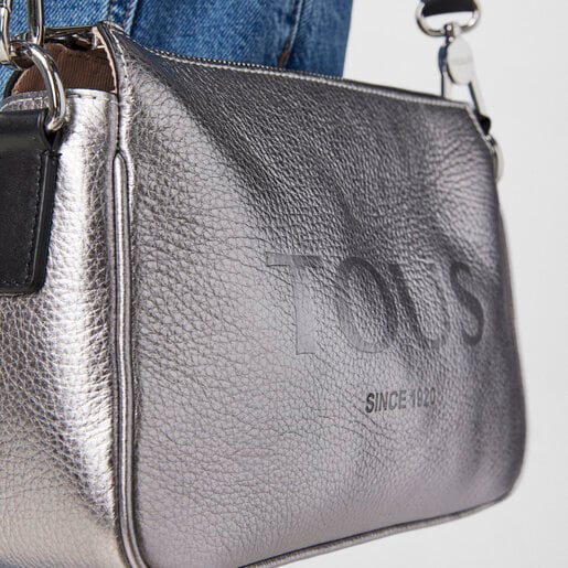 Silver colored leather TOUS Empire Crossbody bag