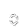 XL silver Twisted Earcuff