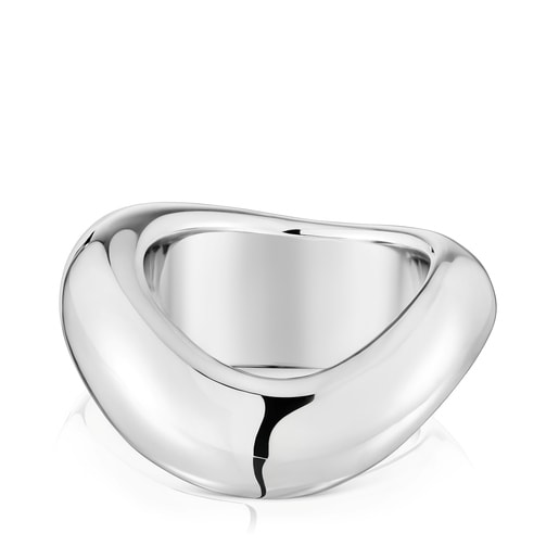 Średni pierścionek ze srebra Galia Basics