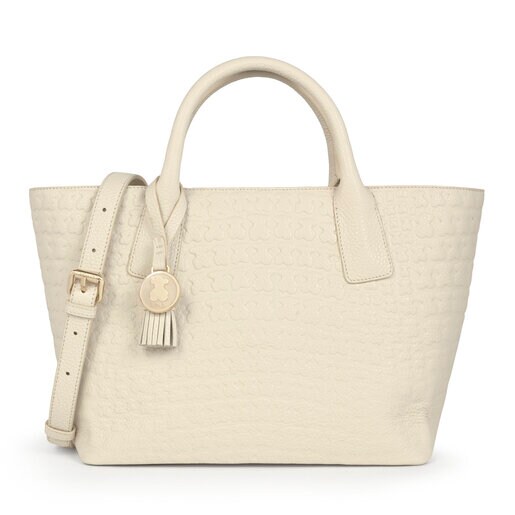 Beige Leather Sherton Tote bag