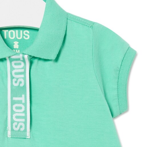 Polo-neck dress in Casual mist