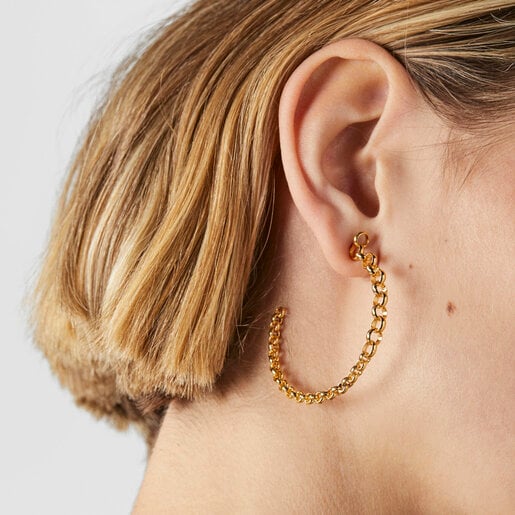 TOUS Calin Hoop earrings with rings | TOUS