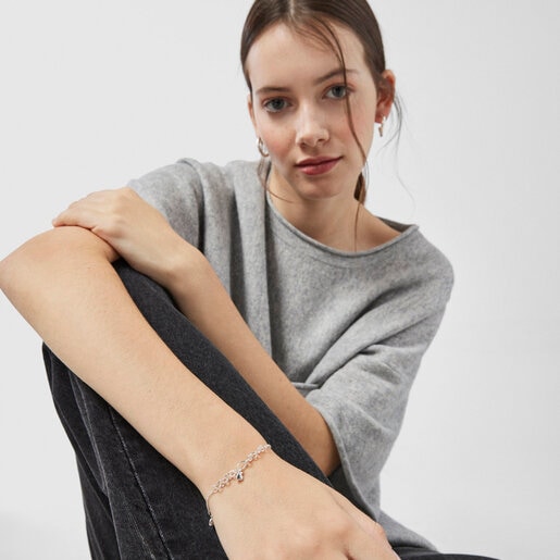 Silver Luah motif Bracelet