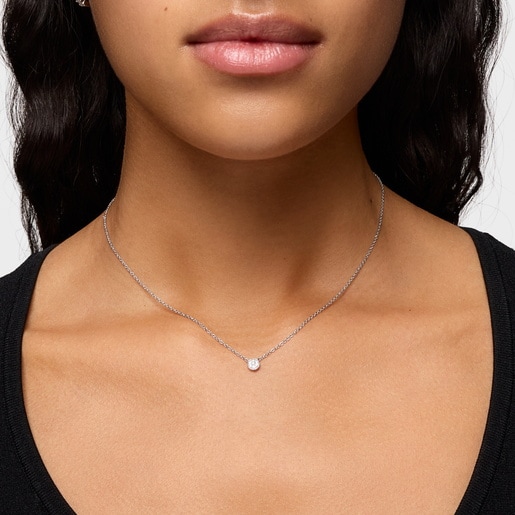 White Gold with Diamonds Alecia Necklace