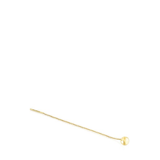 Long silver vermeil Plump Ball 1/2 earring