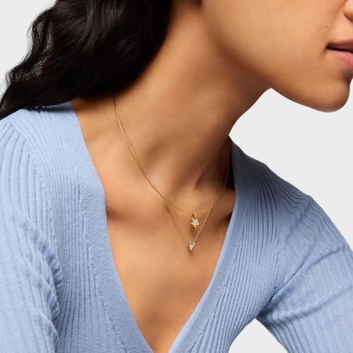 Gold Flower pendant with laboratory-grown diamond TOUS Lili