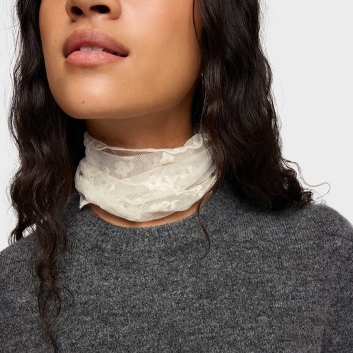 Beige embroidered Scarf TOUS Daisy