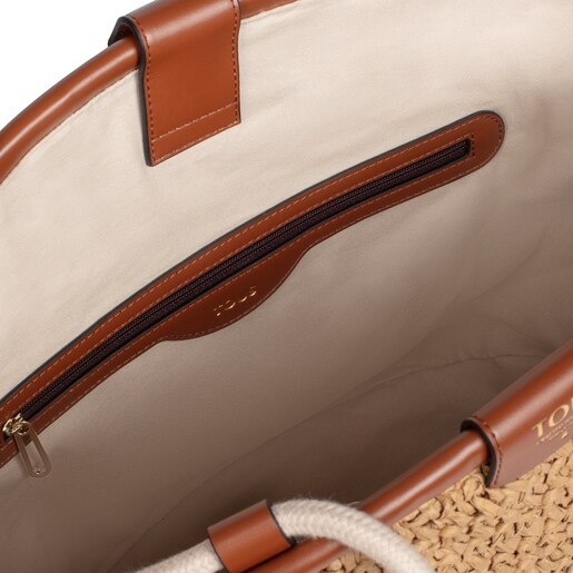 Capazo Tous Craft marron y beige