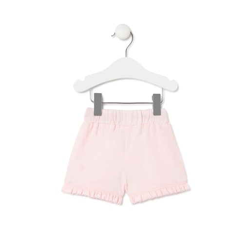 Shorts de menina Casual cor-de-rosa