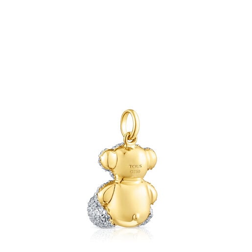 Colgante oso de diamantes de 1,30 ct y oro Bold Bear