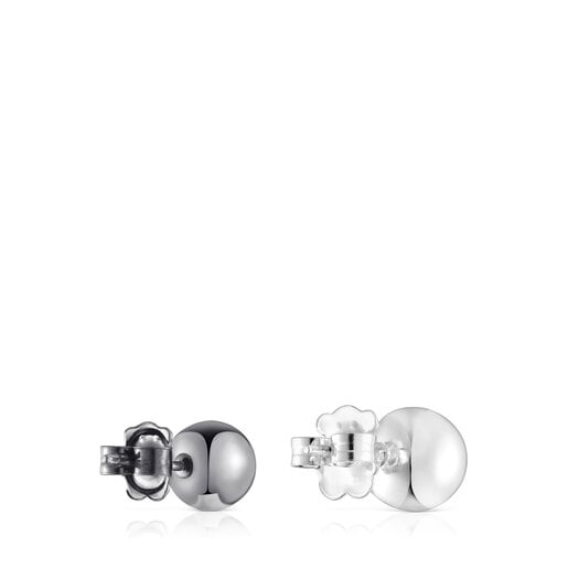 Lot de deux boucles d’oreilles Plump en argent et argent dark silver