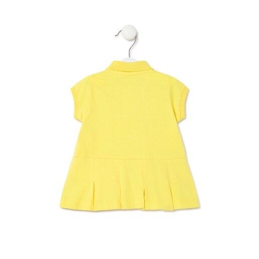 Polo-neck dress in Casual yellow
