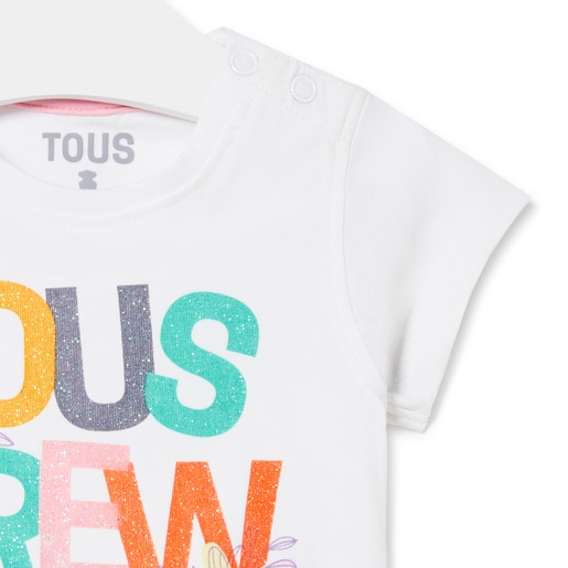 Girl's "TOUS crew" t-shirt in Casual white