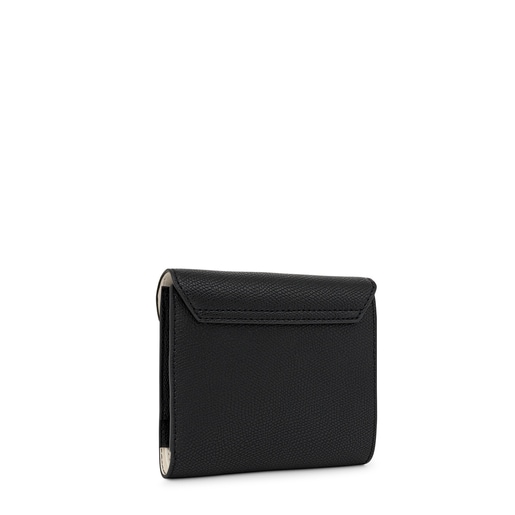 Black TOUS Sylvia Flap Card wallet