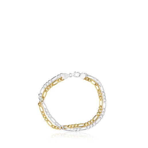 Two-tone TOUS Basics Bracelet with curb chain