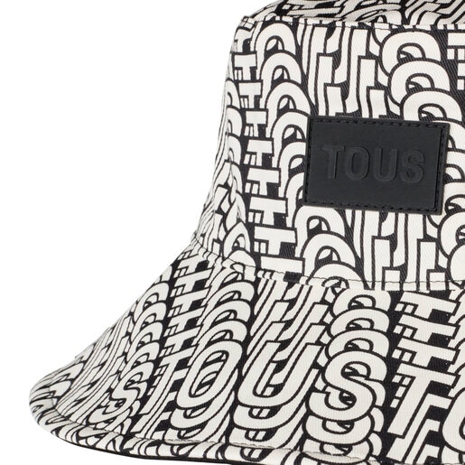 قبعة TOUS Vera Doble بوجهين على شكل دلو باللونين الأسود والأبيض
