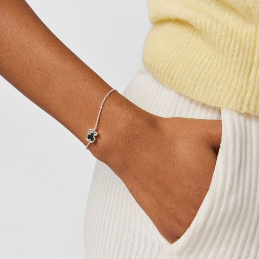 Серебряный браслет Areia с ониксом