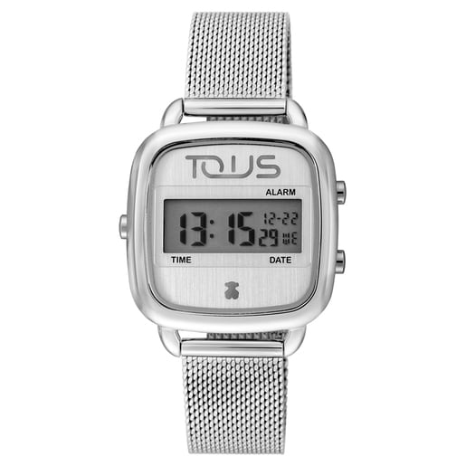 Steel D-Logo digital Watch | TOUS