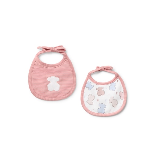 Baby bib set in Colors pink