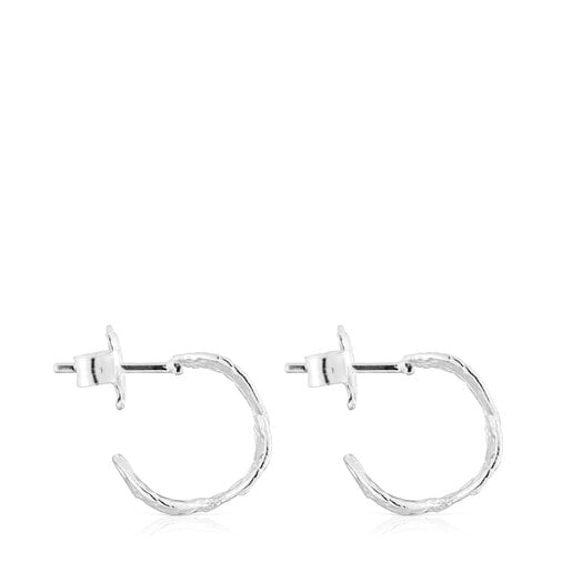 Boucles doreilles Wicker avec motifs en argent