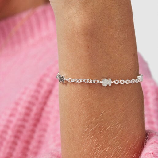 Silver TOUS Sweet Dolls Bracelet with Bear motifs