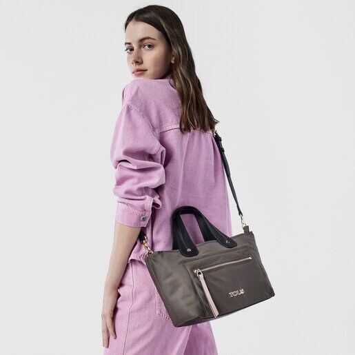 Small khaki Shelby Tote bag