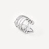 Earcuff with three strips in white gold and diamonds TOUS ATELIER