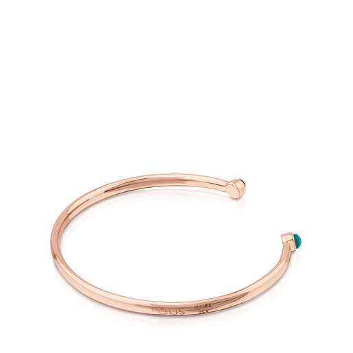 Bracelet Super Power en Argent Vermeil rose avec Turquoise et Rubis
