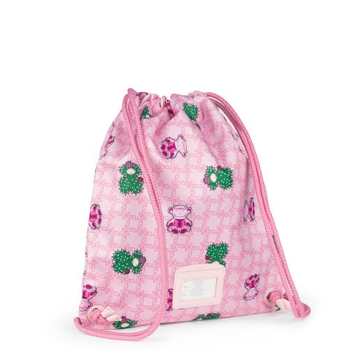 Pink School Logogram flat Backpack