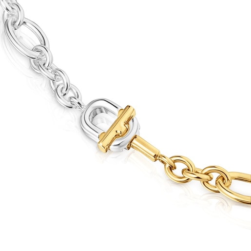 Collier chaîne bicolore grande TOUS MANIFESTO