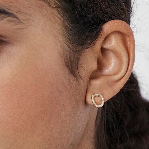 TOUS Hav earrings in gold with diamonds
