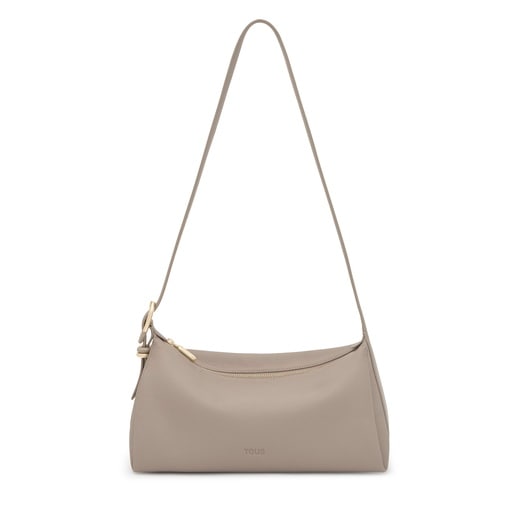 Bandolera de piel topo TOUS Fold