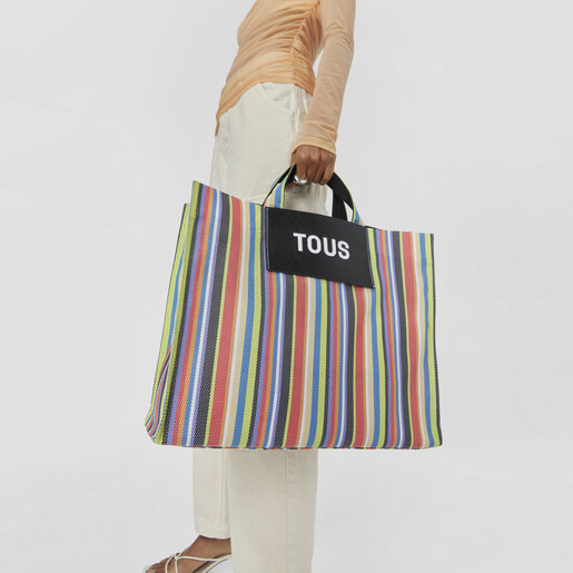 Shopping grande negro TOUS Stripes