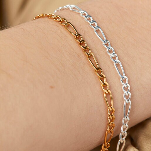 Two-tone TOUS Basics Bracelet with curb chain