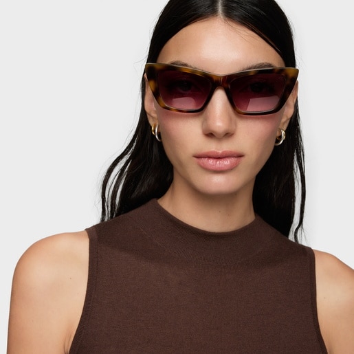 Lunettes de soleil havane Bear Square