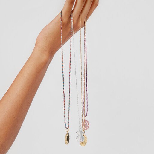 Médaille en argent vermeil soleil oursons Efecttous