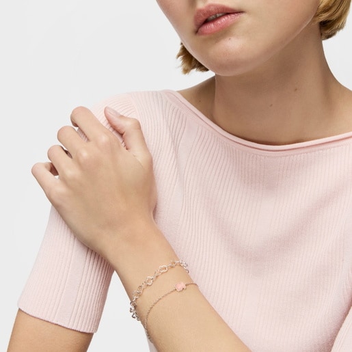 צמיד מכסף עם אבן קוורץ