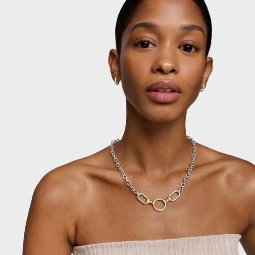 15 mm bow Pendant with 18kt gold plating over silver TOUS Ribbon