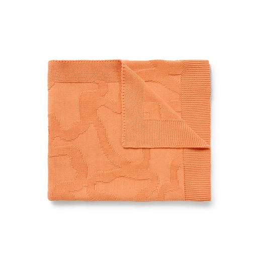 Reversible baby blanket in Nilo Kaos orange