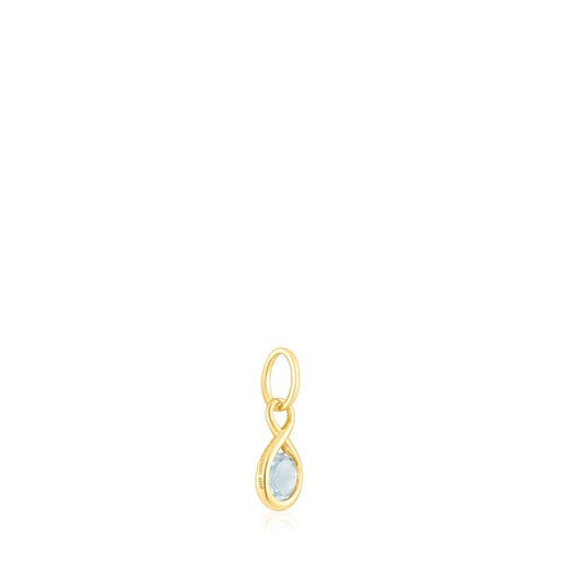 Silver vermeil Pendant with topaz Alma Motif