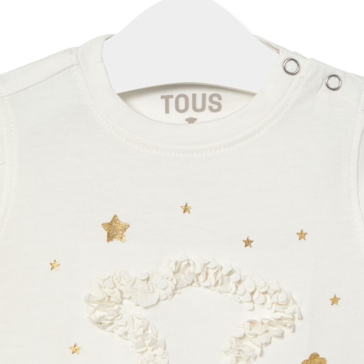 BEAR and stars t-shirt in Casual ecru