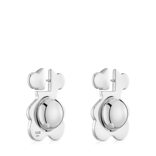 Silver Earrings with bear motif I-Bear