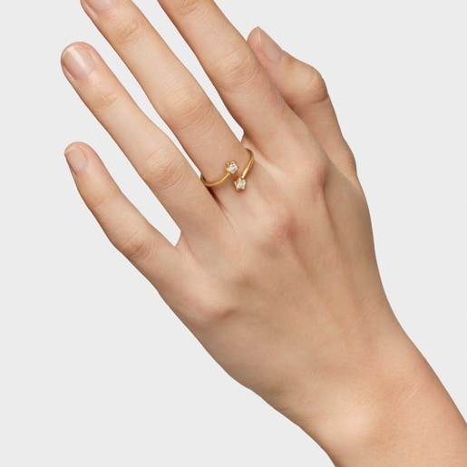 Gold Open ring with laboratory-grown diamonds TOUS Lili