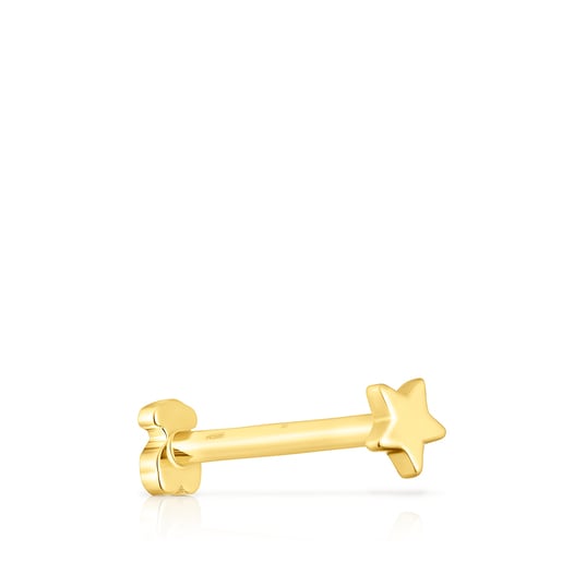 Zlatý piercing do uší TOUS Piercing s hvězdou