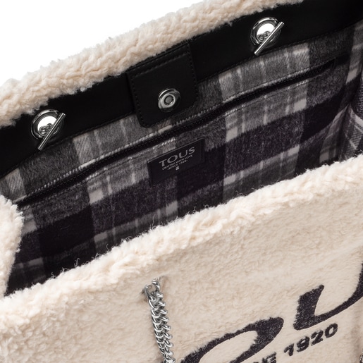 Бежевая сумка-шоппер Amaya Warm большого размера