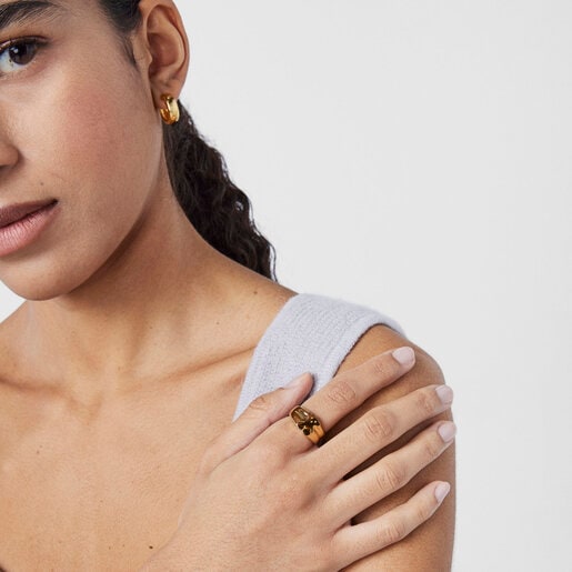 Кольцо-печатка с медвежонком Sweet Dolls из вермеля