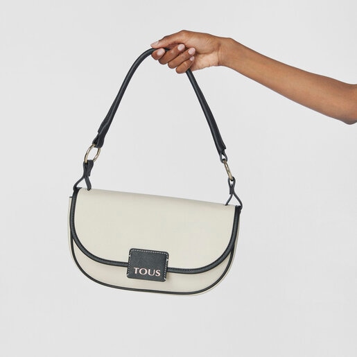 Bolso de hombro beige TOUS Halfmoon